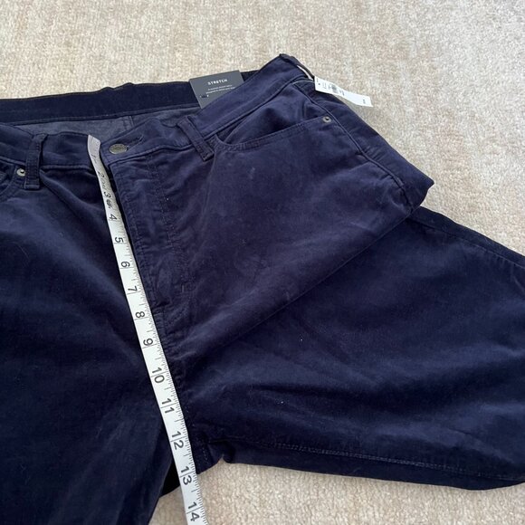 NWT Gap Velvet Velour High Rise Vintage Slim Blue Pants 16/33 - Picture 7 of 12